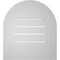 Ekena Millwork Round Top Surface Mount PVC Gable Vent: Functional, w/ 3-1/2"W x 1"P Standard Frame, 18"W x 20"H GVPRT18X2001SF - alternate 3